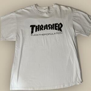 FTP Thrasher Logo Tee White Size XL Men’s 2021 Pre Owned READ